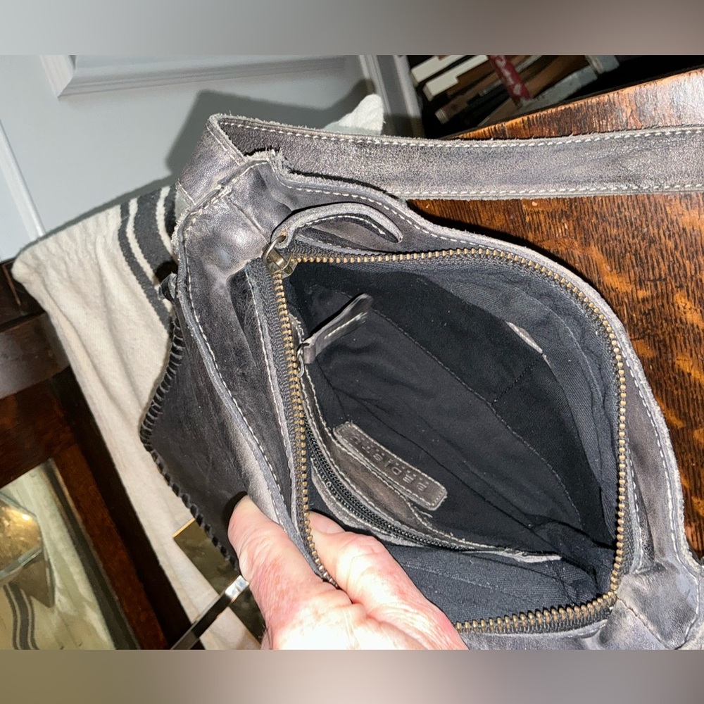 Bed Stu Leather Frankie Crossbody Bag Black Rustic Brown Retail $175 - Picture 13 of 15